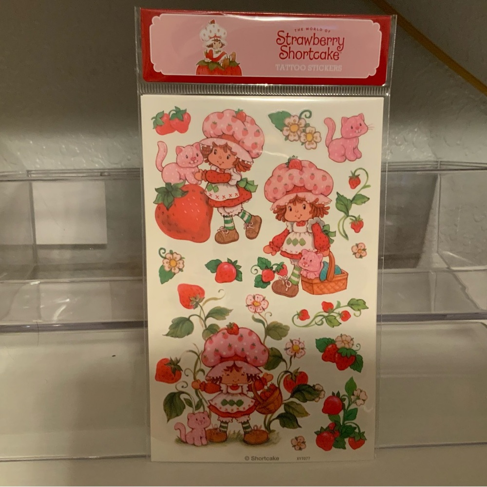 Strawberry Shortcake temporary tattoos.